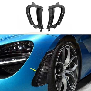 Dry Carbon Fiber LH&RH Front Bumper Side Spoiler Trim For McLaren 720s 2017-2023 - Foto 1 di 8