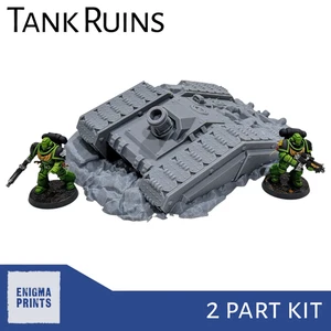 Tank Ruins - 28mm Imperial 3D Printed Terrain for Tabletop Wargaming - Picture 1 of 8