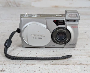 Olympus Camedia D-510 Zoom 2.1 MP Digital Camera Digicam Silver *PARTS/REPAIR* - Picture 1 of 11