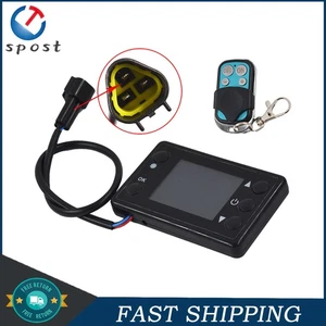 Black LCD Monitor Switch&Remote Controller For Car Diesel Air Parking Heater - Bild 1 von 9