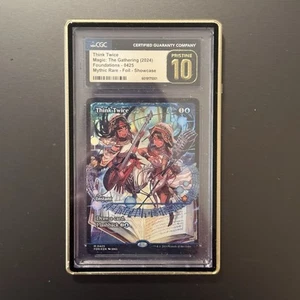 2024 MTG Foundations #425 Think Twice Anime Showcase Foil CGC Pristine 10 - Picture 1 of 2