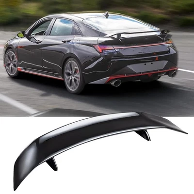 For Hyundai Elantra Glossy Black 46" Car Rear Trunk+Spoiler Lip Wing Racing+ - Image 1 of 4