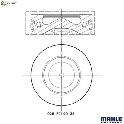 PISTON 028 PI 00135 000 FOR CJGC/CJMA/CLAB/CDUC/CKVB/CLAA/CNRB/CJGD/CJGA 3.0L - Image 1 of 4