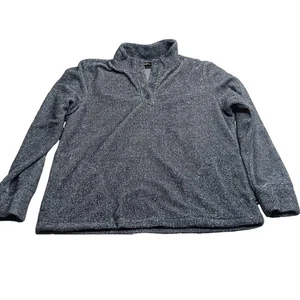 Suéter polar Eddie Bauer para mujer grande azul gris con botones - Imagen 1 de 11
