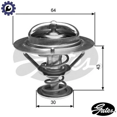 THERMOSTAT COOLANT TH27082G1 FOR INFINITI MITSUBISHI SPORT/MONTERO/II/PAJERO FX - Image 1 of 4