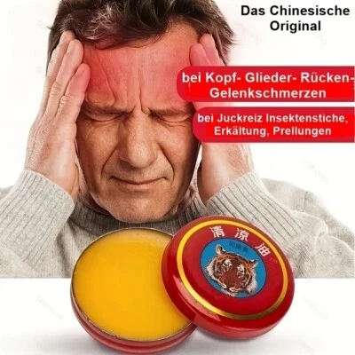 MARKENLOS 2 x Tiger Salbe Original Migräne Gelenkschmerzen Juckreiz Erkältung GP 1g/0,67€