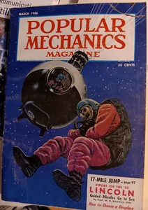 Popular Mechanics March 1956 17 Mile Jump, 56 Lincoln, Guided Missiles go to se - Picture 1 of 1