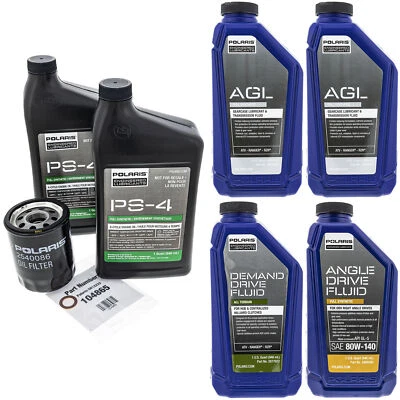 Polaris PS-4 Full Service Oil Change Kit Filter RZR Ranger 700 800 4 S 6X6 Foto 1 de 4