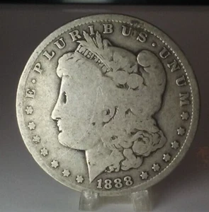 1888-O Morgan Silver Dollar Hot Lips - Picture 1 of 2