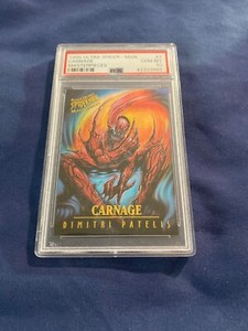 1995 ultra spider-man carnage masterpieces gem mint 10 psa 10 low pop
