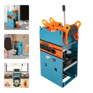 110V Tea Cup Sealer Machine Manual Cup Sealing Machine Blue for coffee/milk tea - Picture 1 of 20