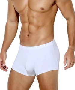 Men's Sexy Premium Soft Ice Silky Low Rise Trunks Underwear Boxer Briefs 1-Pack - Picture 1 of 48