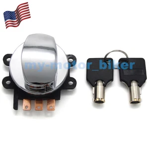 Chrome Ignition Key Switch for Harley FXST SOFTAIL STANDARD 2000-2010 71450-04 - Picture 1 of 7