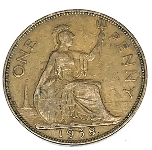 # C7153 GREAT BRITAIN COIN, LARGE PENNY 1938 - Picture 1 of 2