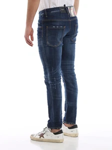 $795 Designer DSQUARED2 Men D&G Rare Low Rise Tight Bottom Distress Jeans 42 - Picture 1 of 16