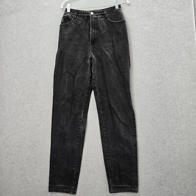 VINTAGE Bongo By Gene Montesano Women Jean 11 Black Denim High Rise 80s USA READ - Image 1 of 4