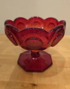 Fostoria Coin Glass Ruby Red Crystal Jelly - Sherbet - Ice Cream Dish - EUC! - Picture 1 of 4
