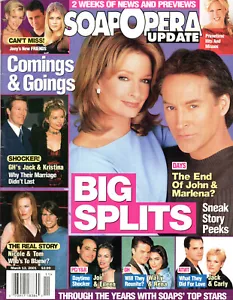SOAP OPERA UPDATE March 13 2001 Deidre Hall Drake Hogestyn Kristoff St. John - Imagen 1 de 3