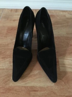 Tacones de gamuza negros vintage JIL SANDER, Italia, talla 37 Foto 1 de 4