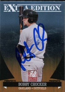 2011 Donruss Elite BOBBY CROCKER Signed Card autograph AUTO A'S ATHLETICS