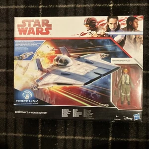 STAR WARS FORCE LINK RESISTANCE A-WING FIGHTER + TALLIE FIGURE Boxed - Picture 1 of 2