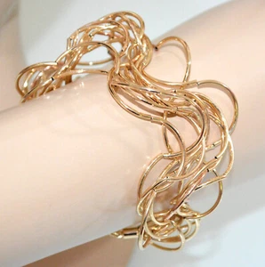 Bracciale Donna Donna Oro Multifilo Ciondolo Bracciale Catena Elegante Bracciale G10 - Foto 1 di 2