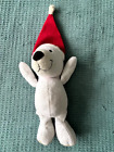 Christmas Polar Bear Teddy Toy Kinder Chocolate Soft Toy 10" Retro Gifts Plush