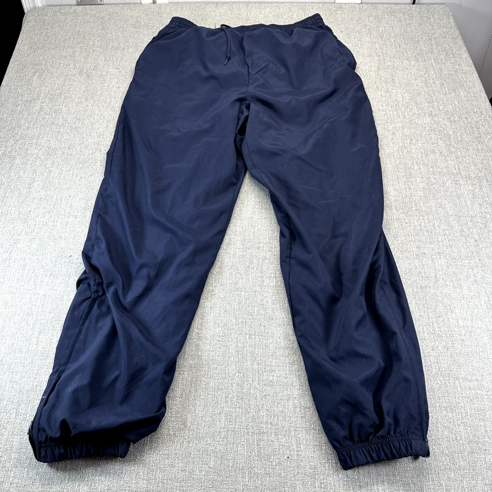Pantalones de chándal Wilson vintage para hombre XL azul forrado con cremallera piernas cremallera bolsillo cordones Foto 1 de 4