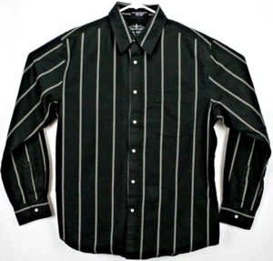 Matix Marc Johnson Mens Shirt Size L L/S Button Black/White Striped Pro Series - Picture 1 of 8