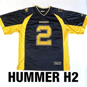 RARE vtg HUMMER 2 H2 Stitched JERSEY X Large Navy Blue & Gold General Motors Y2K - Picture 1 of 12