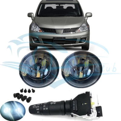 Interruptor de señal de giro de faros y juego de faros antiniebla LED x para Nissan VERSA 2008-11 Foto 1 de 4