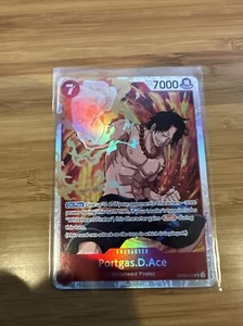 One Piece Card Game Paramount War - Portgas.D.Ace SR Foil OP02-013 English - Picture 1 of 2