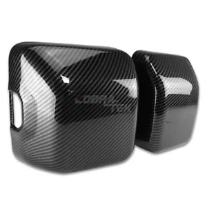 For 2018–2020 Jeep Wrangler JL Carbon Fiber Look Side Mirror Cover ABS Trim - Picture 1 of 9