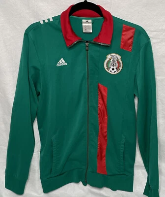 Adidas Track Jacket Mens Medium Mexico Soccer National Team Green Full Zip - Image 1 of 4