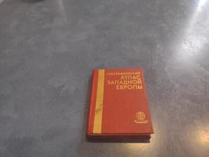 Geographical Atlas of Western Europe, pocket atlas, Soviet vintage book USSR - Picture 1 of 9