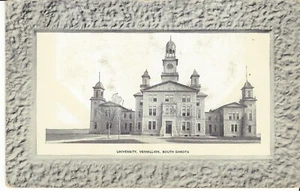 POSTCARD UNIVERSITY VERMILLION SOUTH DAKOTA - ADVERTISEMENT FOR POSTCARDS - Picture 1 of 2