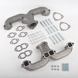 Exhaust Manifolds Rams Horn Style For Small Block Chevy SBC 283 305 327 350 400
