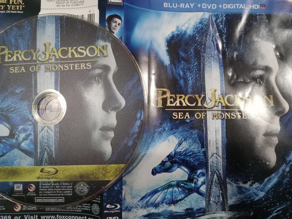 Percy Jackson: Sea of Monsters Blu Ray (DISC ONLY) + Artwork Foto 1 de 1