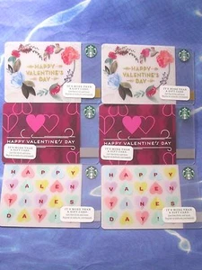 New for Sales - Starbucks Card  VALENTINE'S DAY  ( total 6 cards ) 3 Style - Picture 1 of 1