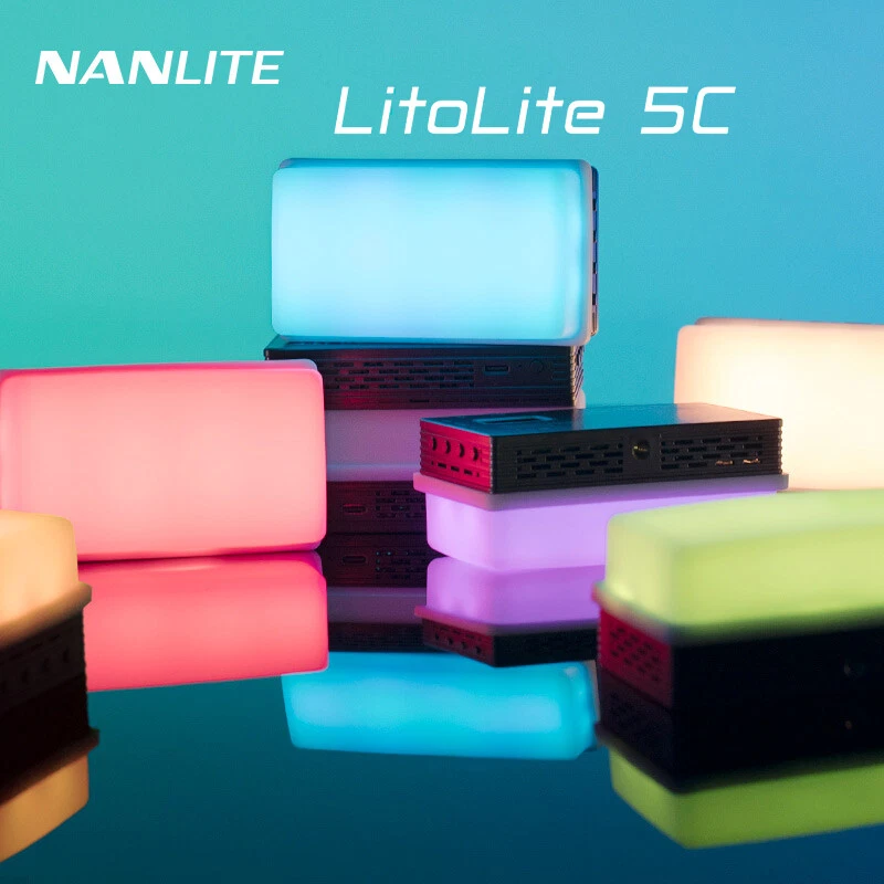 NANLITE LitoLite 5C RGB 2700-7500K Mini LED Video Light  HSI CCT Type-C Charging - Image 1 of 4