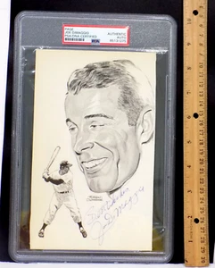 JOE DIMAGGIO HOF Signed "Best Wishes" 41 Golden Year 5x8 Vtg Page PSA DNA💎Slab - Picture 1 of 7