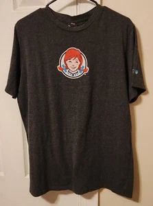 Wendys Work Shirt Mens Large Gray This Chicken Is Fire NCAA - Picture 1 of 3
