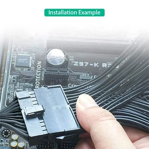 Power Supply Cable 24 Pin Male 1 to 3 Port Female Power Supply Splitter - Picture 1 of 8