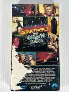 Star Trek II The Wrath of Khan VHS Paramount 1982 Leonard Nimoy William Shatner - Picture 1 of 5