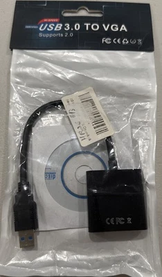 USB 3.0 to VGA Superspeed Graphic Card Multi-Display Monitor Cable Adapter US - Image 1 of 2