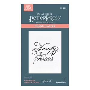 Placa de prensa Spellbinders - Placa de cobre Always & Forever BP-281 - Imagen 1 de 2