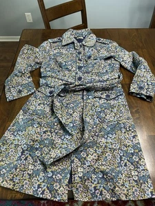 Anthropologie Elevenses Galjevica Floral Trench Coat Belted Mid Length Size Smal - Picture 1 of 10