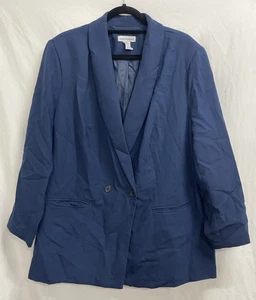 Vintage Jessica London Damen Blau Polyester Langarm Blazer Größe 20 - Bild 1 von 17