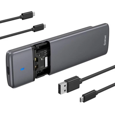 M.2 NVMe SATA SSD Enclosure Adapter Tool-Free,USB 3.2 Gen2 10Gbps External to... - Image 1 of 4