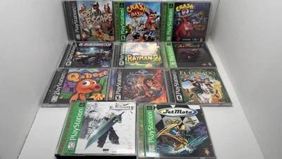 PS1 Game Lot – Ape Escape, Crash Bash, Rayman 2, Jet Moto 2 + More (9-Game Set) - Image 1 of 4